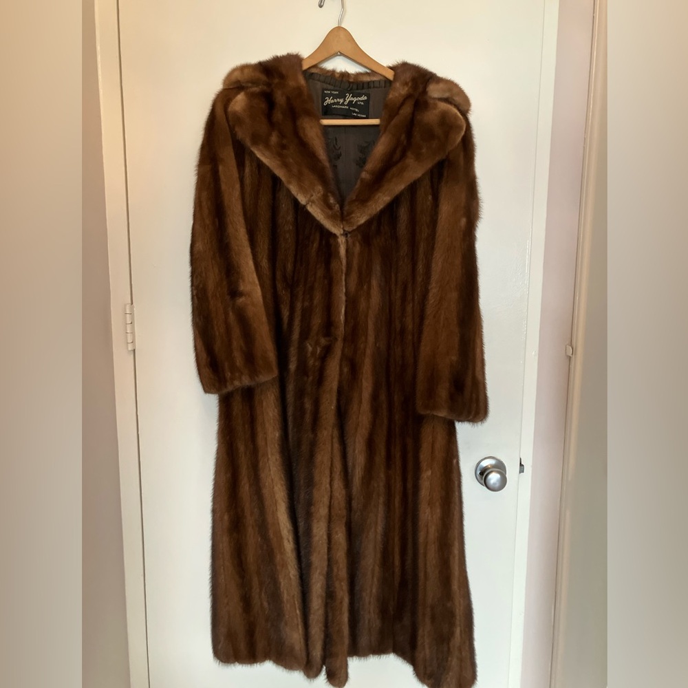 Vintage Brown luxury Mink Coat